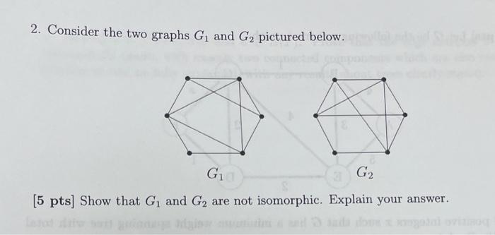 Solved 2. Consider the two graphs G1 and G2 pictured below. | Chegg.com