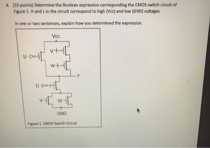 Answered: 4. (10 points) Determine the Boolean expression c