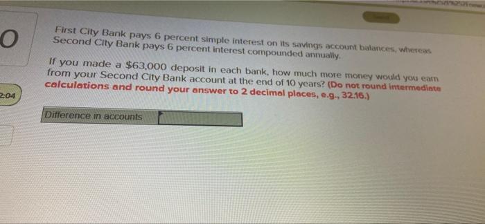 solved-o-first-city-bank-pays-6-percent-simple-interest-on-chegg