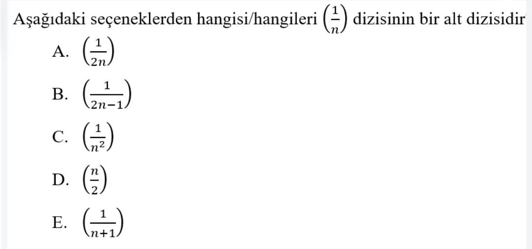 Solved Aşağıdaki Seçeneklerden Hangisi/hangileri (n1) | Chegg.com