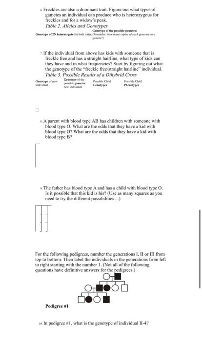 Solved Instructions The Following Traits Have Been | Chegg.com