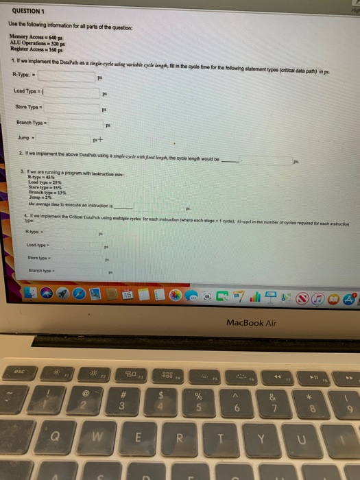 Solved 65 points QUESTION 1 Use the following information | Chegg.com