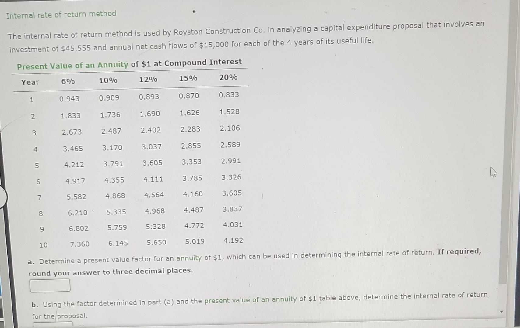 solved-internal-rate-of-return-method-the-internal-rate-of-chegg