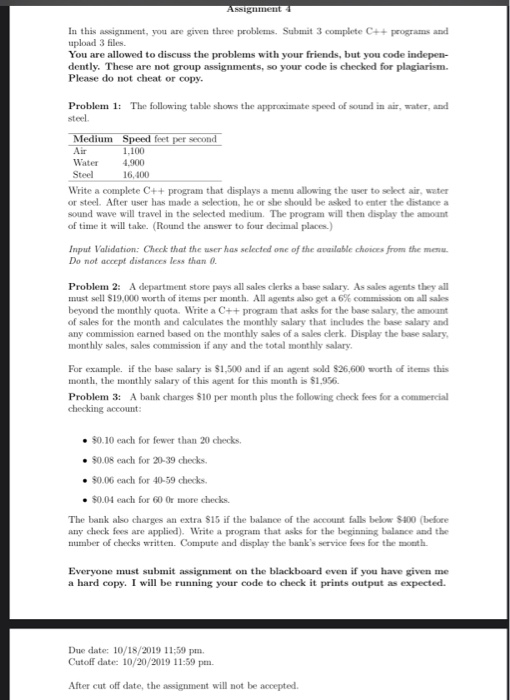 Solved Assignment 4 In this assignment, you are given three | Chegg.com