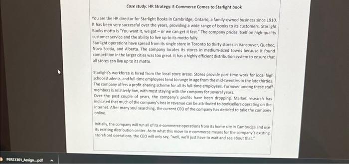 case study hr strategy e commerce comes to starlight book