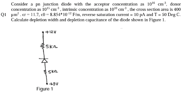 Solved Consider a pn junction diode with the acceptor | Chegg.com