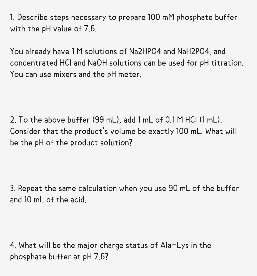 Solved 1 Describe Steps Necessary To Prepare 100mm