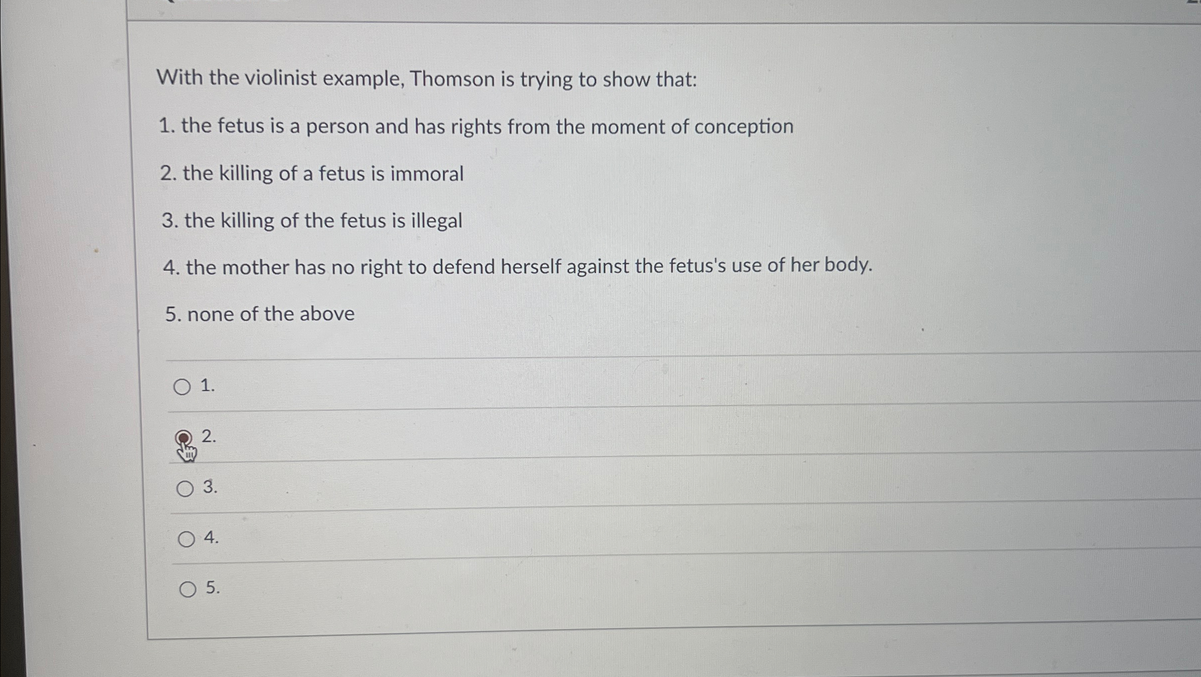 Solved With the violinist example, Thomson is trying to show