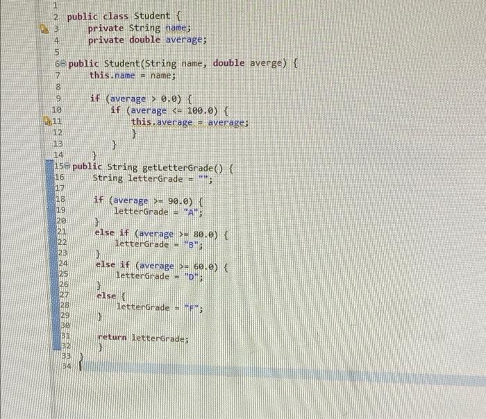 Solved 3) Given the class Student (in Fig.4.4); write Java | Chegg.com