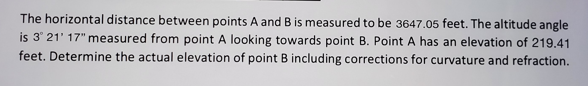 Solved The horizontal distance between points A and B ﻿is | Chegg.com