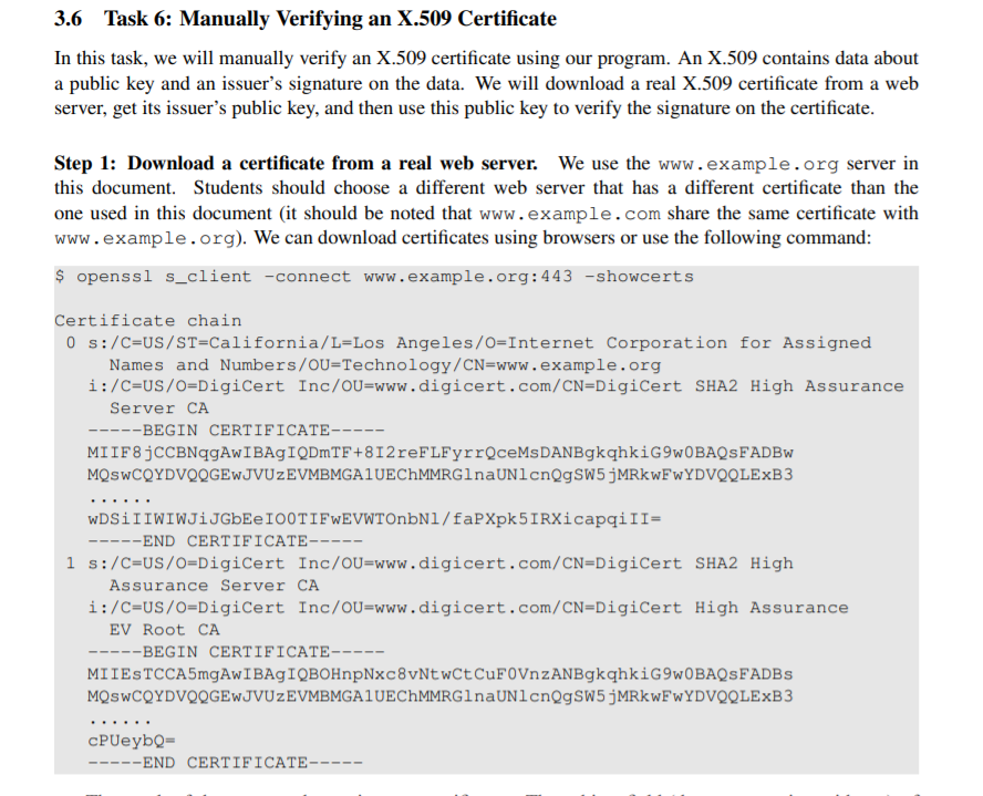 3.6 Task 6 Manually Verifying an X.509 Certificate
