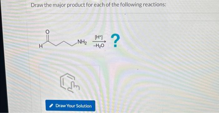 Solved Draw the major product for each of the following | Chegg.com
