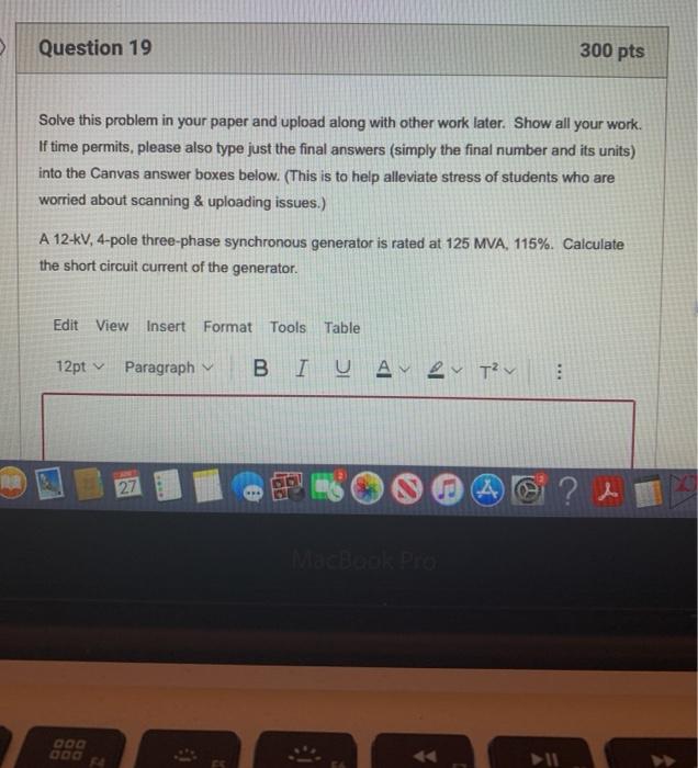 Solved Question 19 300 pts Solve this problem in your paper | Chegg.com