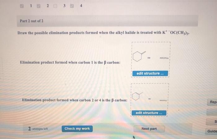 Solved Part 1: Identify The & And B Carbons In The Alkyl | Chegg.com