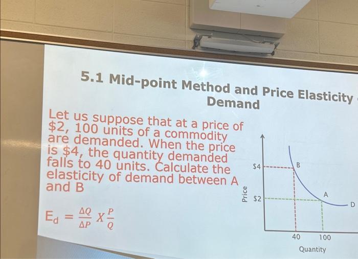 the mid point method of calculating the price elasticity of demand