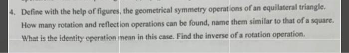 Solved Define with the help of figures, the geometrical | Chegg.com