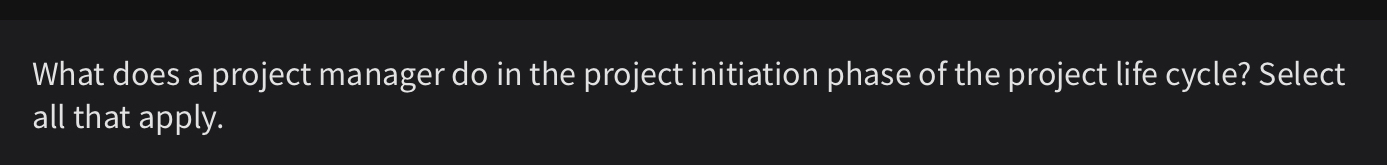 Solved What does a project manager do in the project | Chegg.com