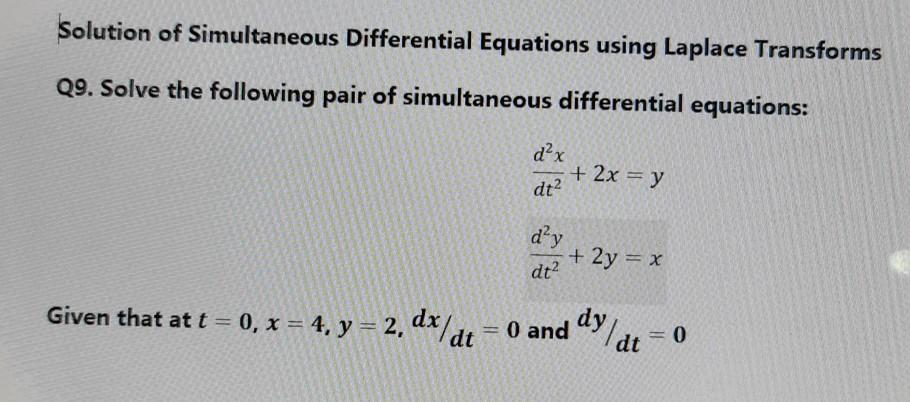 Solved Solution Of Simultaneous Differential Equations Using 0601