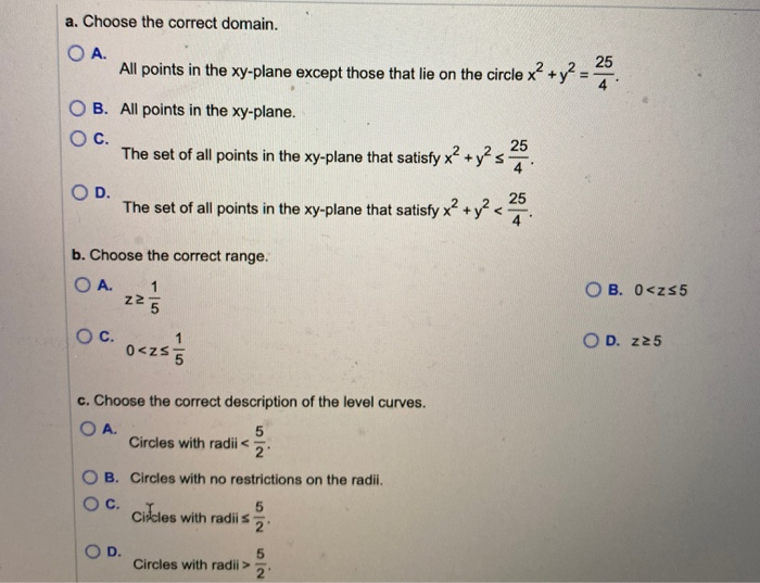 Solved Given The Function F X Y Answer The Following