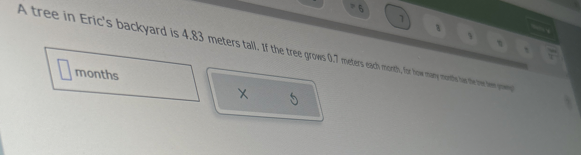 Solved A tree in Eric's backyard is 4.83 ﻿meters tall. If | Chegg.com
