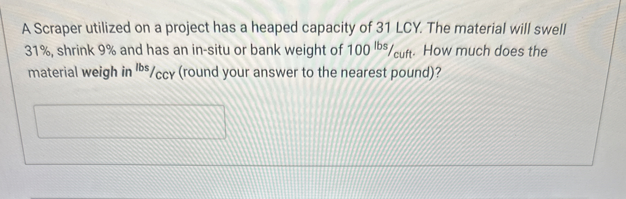 A Scraper utilized on a project has a heaped capacity
