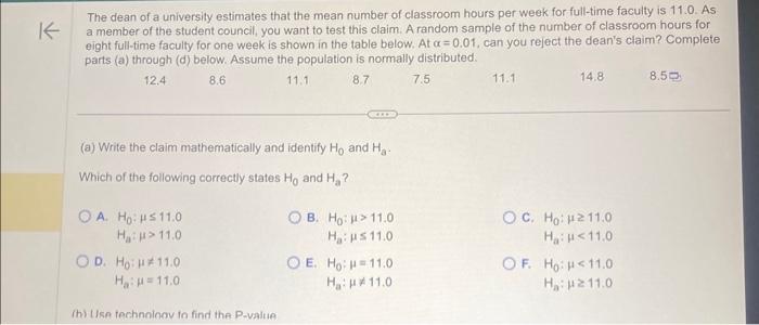 Solved The dean of a university estimates that the mean | Chegg.com