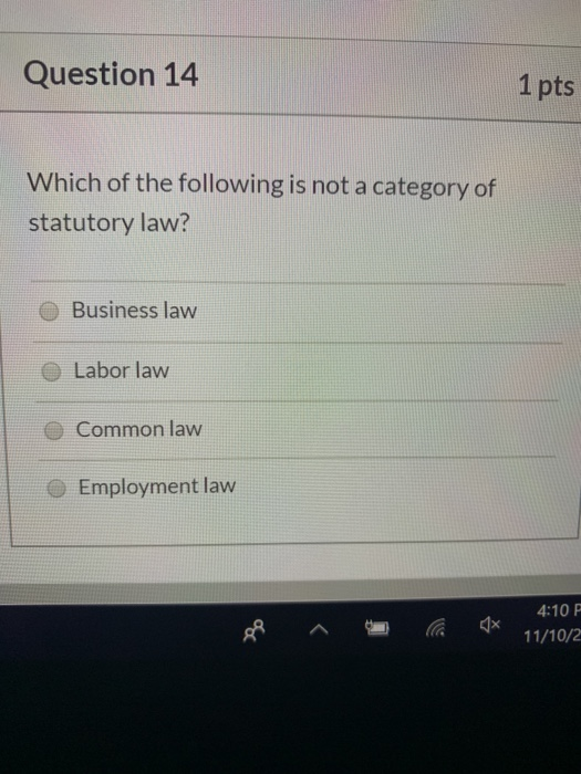 Solved Question 14 1 pts Which of the following is not a | Chegg.com