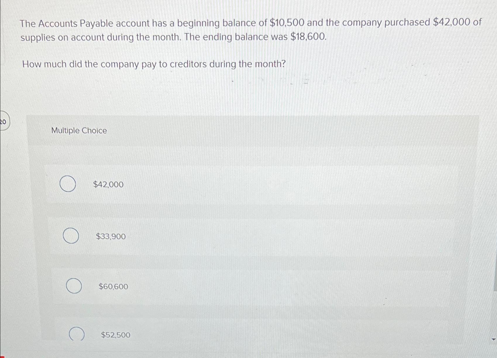 Solved The Accounts Payable account has a beginning balance | Chegg.com