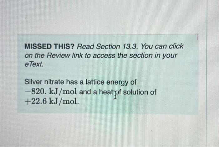 Solved Calculate the heat of hydration for silver nitrate. | Chegg.com