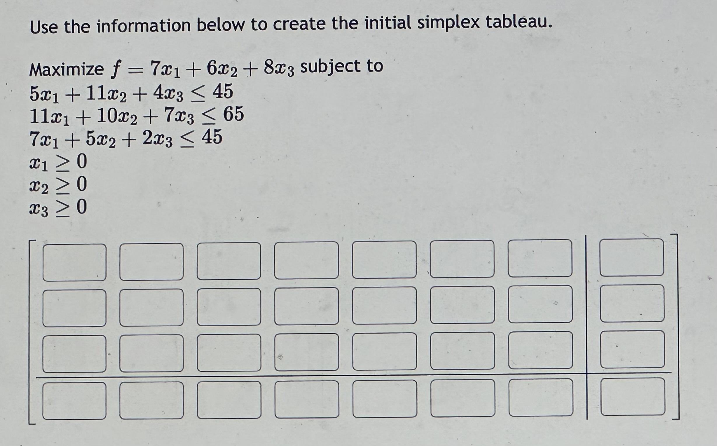 Solved Use the information below to create the initial | Chegg.com