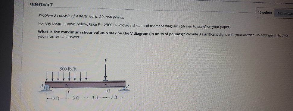 Solved Question 7 10 points Save Answer Problem 2 consists | Chegg.com