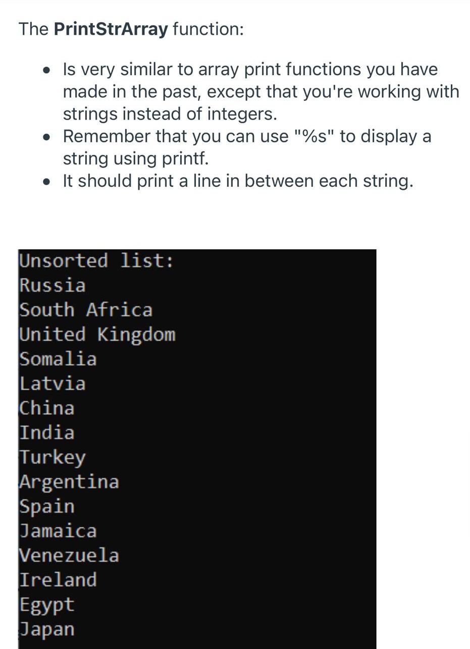 Solved Description You have been tasked with alphabetically | Chegg.com