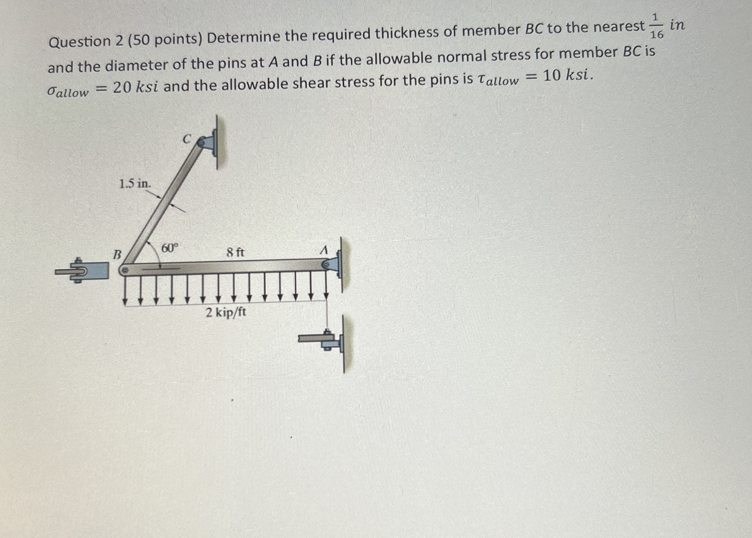 Solved Question 2 ( 50 ﻿points) ﻿Determine the required | Chegg.com