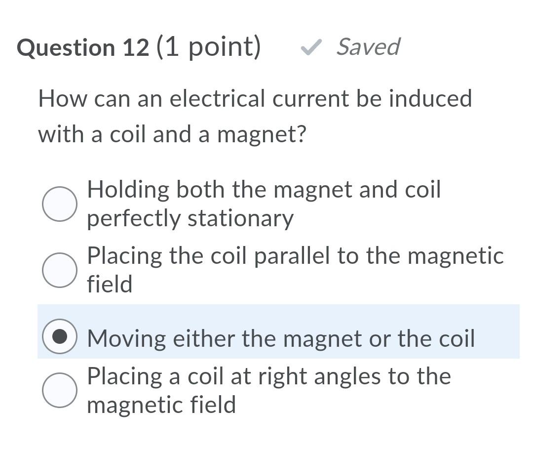 Solved Question 1 (1 point) Saved Magnetic flux is another | Chegg.com