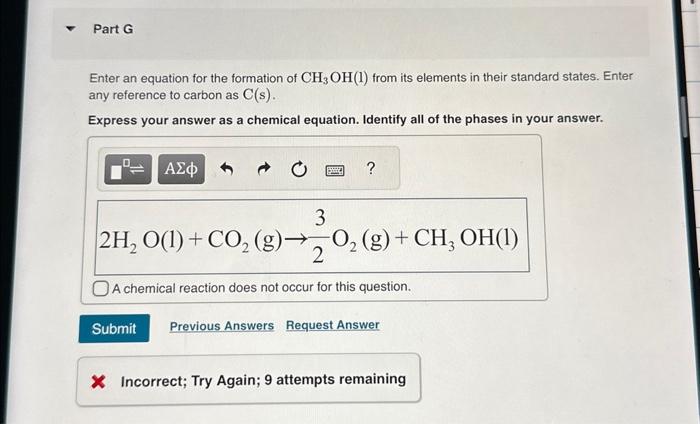 Solved Enter an equation for the formation of C2H4 g from