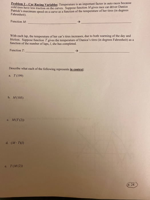 Solved Problem 2-Car Racing Variables. Temperature is an | Chegg.com