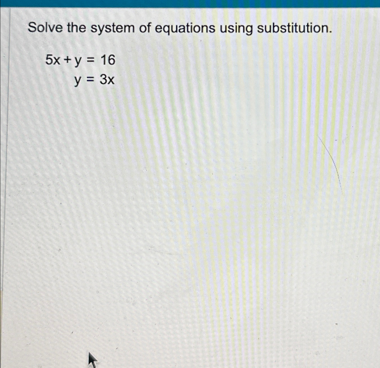 Solved Solve the system of equations using | Chegg.com
