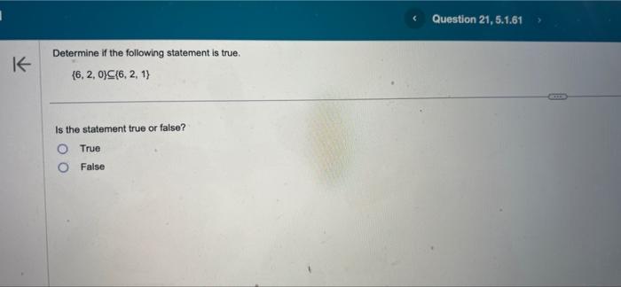 Solved Determine if the following statement is true. | Chegg.com