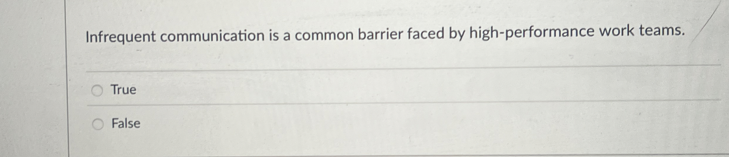 Solved Infrequent communication is a common barrier faced by | Chegg.com