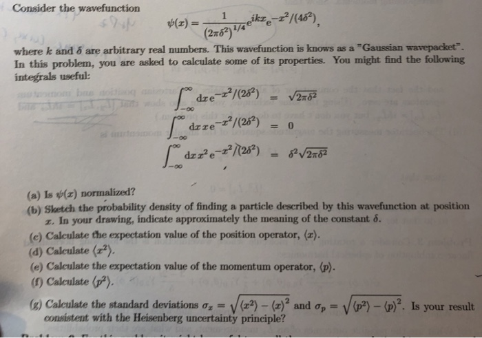 Solved Consider The Wavefunction 24 I 1 Eikz 2 4 Chegg Com
