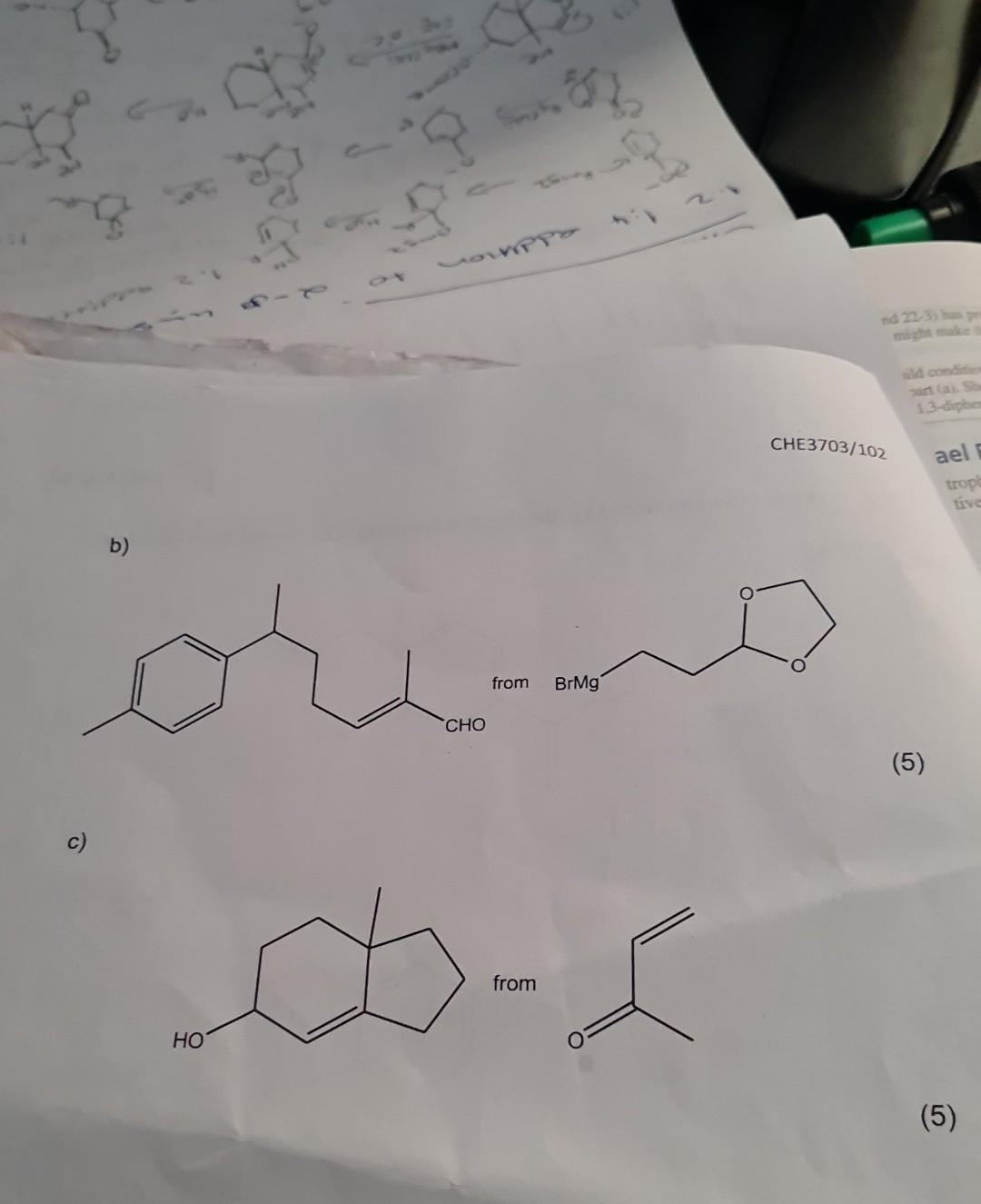 B) (5) C) From (5) | Chegg.com