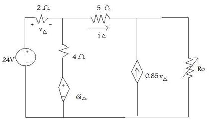 Solved The variable resistor Ro in the circuit in Fig is | Chegg.com