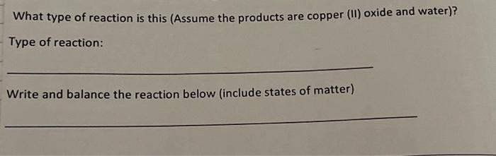 Solved What type of reaction is this (Assume the products | Chegg.com