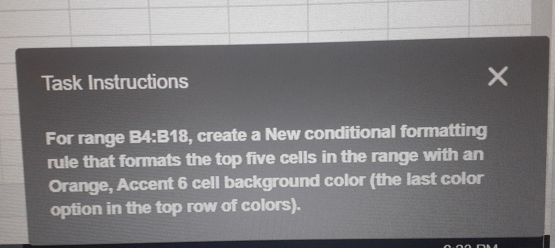 Format A Range Topic Solved Task InstructionsFor range BAg:48, create a New | Chegg.com