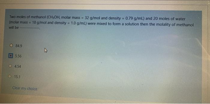 Ch3oh Molar Mass