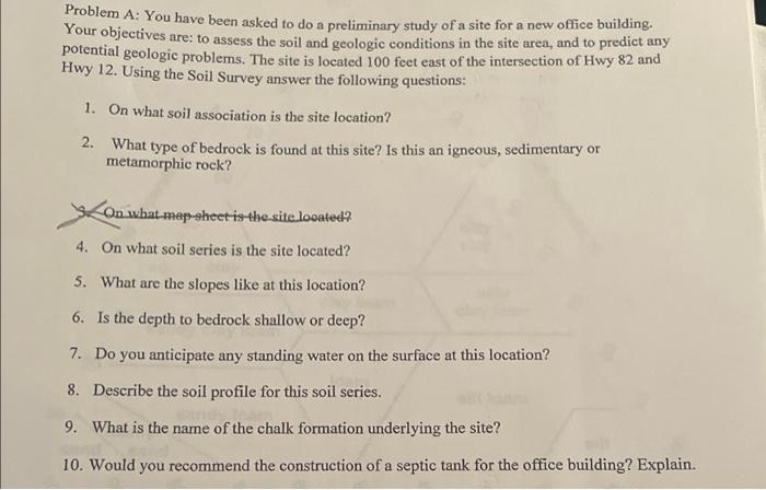 Solved Problem A: You have been asked to do a preliminary | Chegg.com