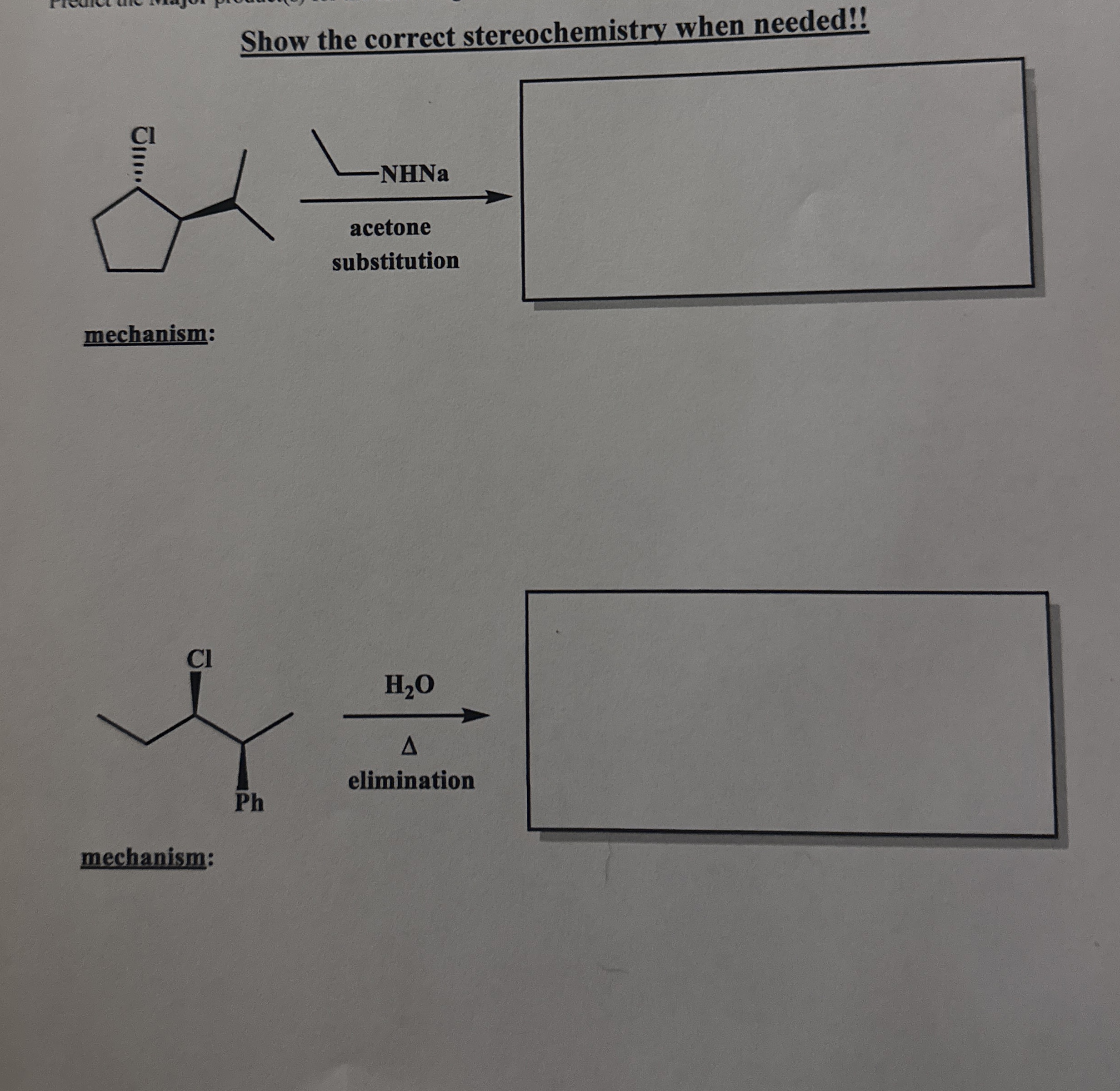 Solved Show all steps and the correct stereochemistry when | Chegg.com