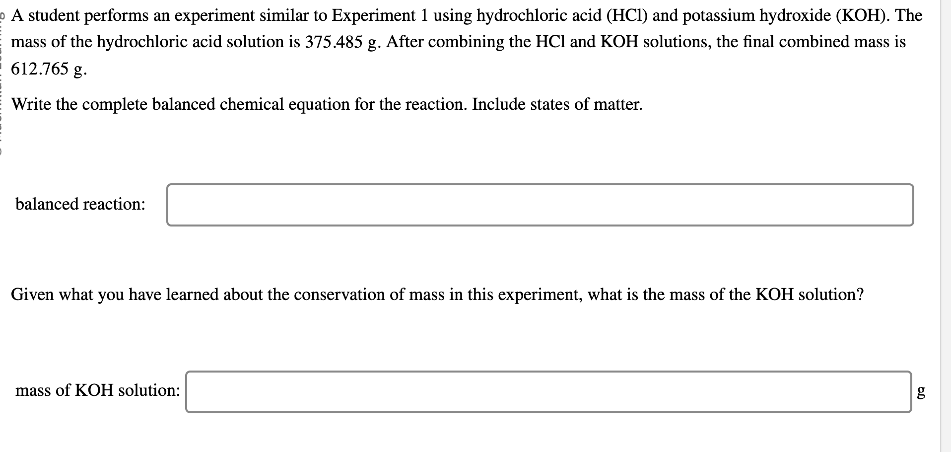 Solved A student performs an experiment similar to | Chegg.com