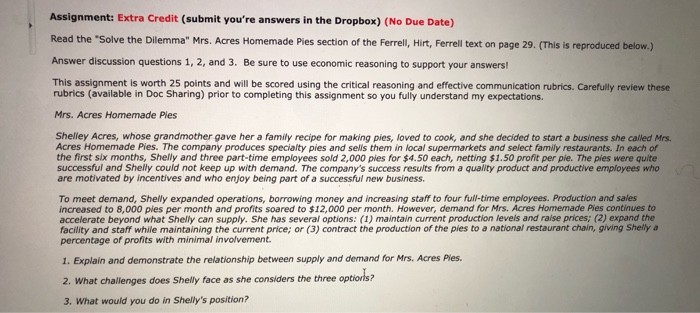 Solved Assignment: Extra Credit (submit you're answers in | Chegg.com