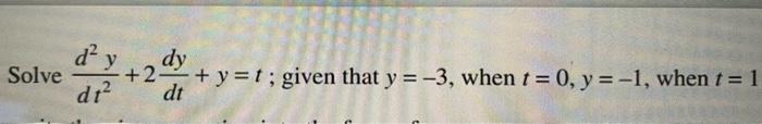 Solved differential equations, initial value problems | Chegg.com